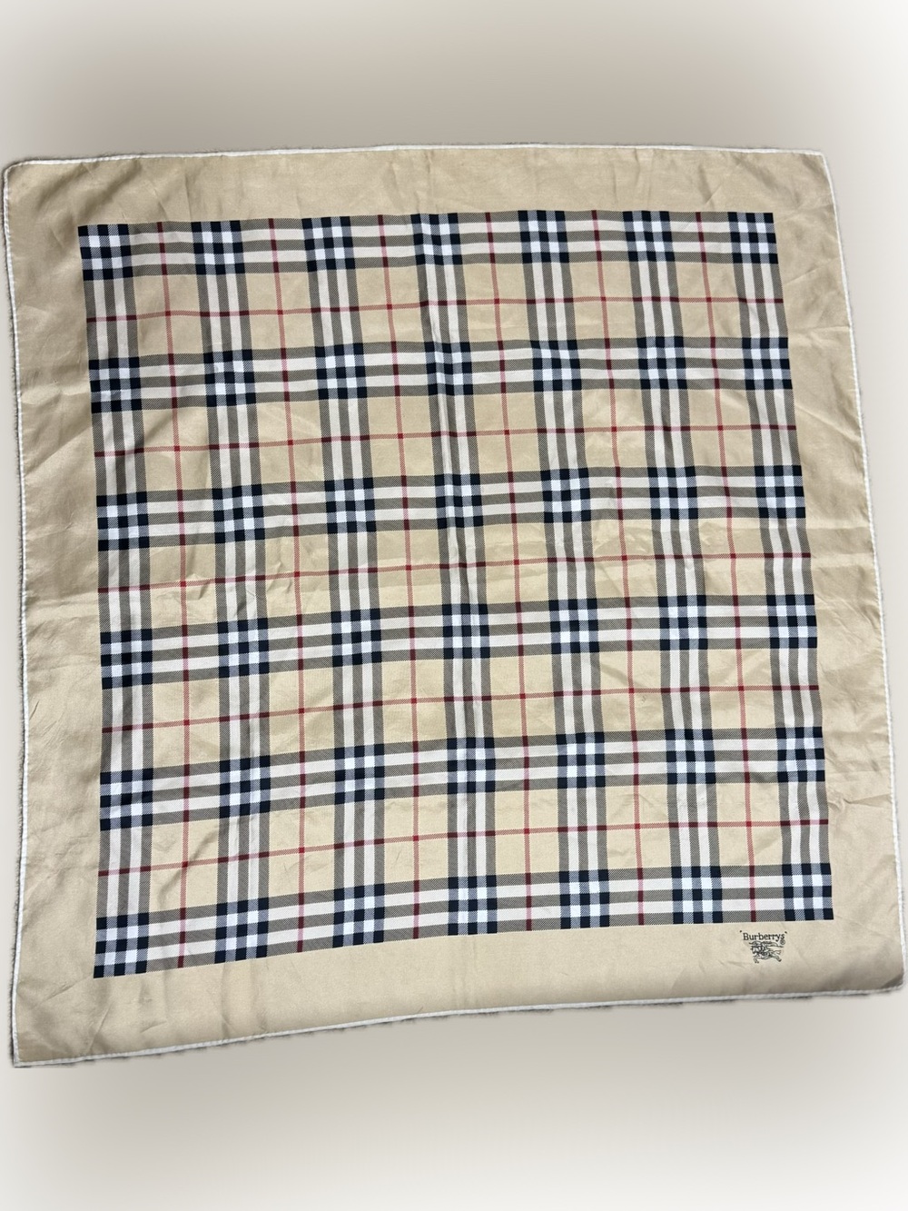 Burberry Beige Black Red Classic Check Scarf